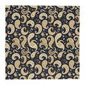 Elegant Navy & Gold Paisley Silk Pocket Square
