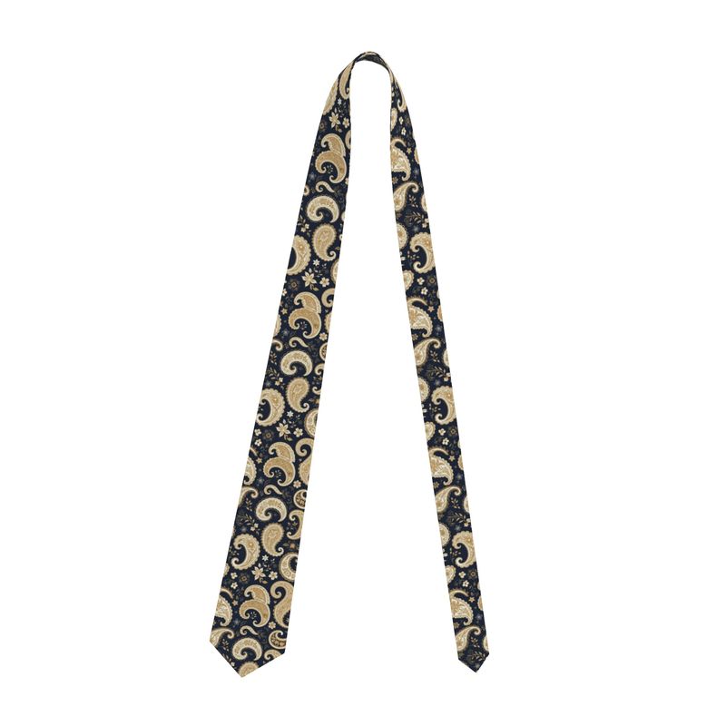 Navy and Gold paisley Tie