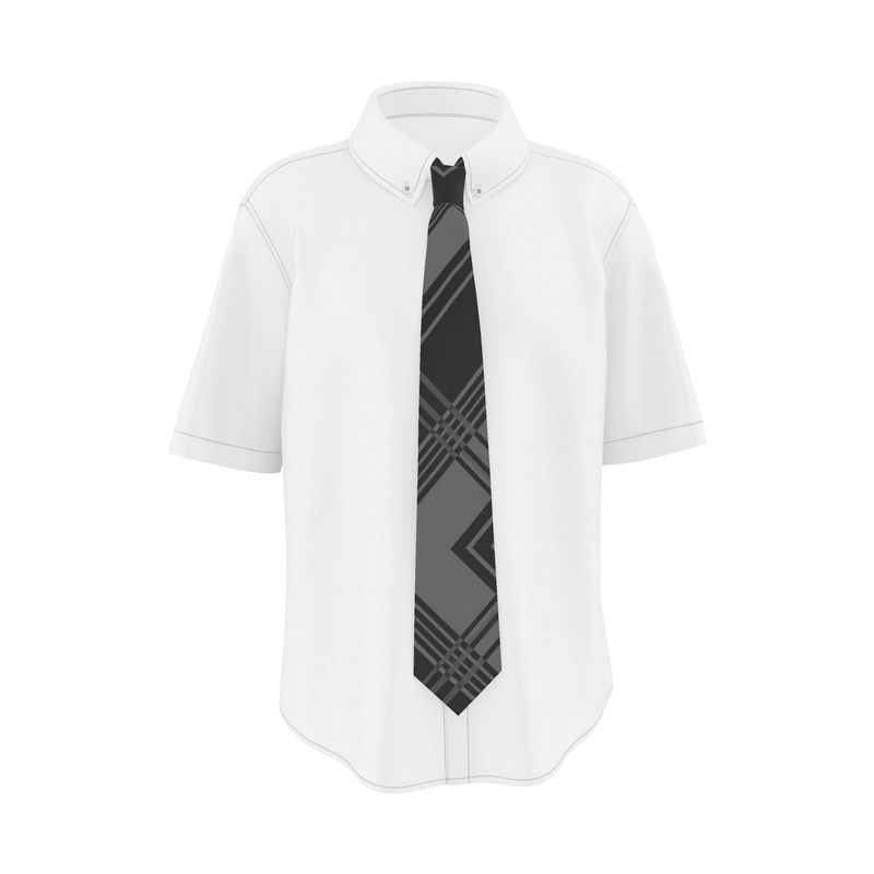 Handmade Silk monochrome plaid Tie