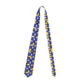 Handmade Yellow and Blue Geometric Tie